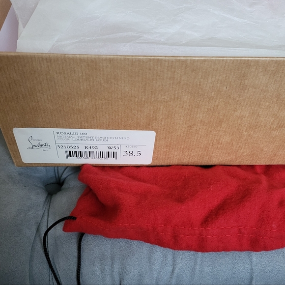 Christian Louboutin Patent Candy Apple Red Stiletto Heels - Picture 6 of 7